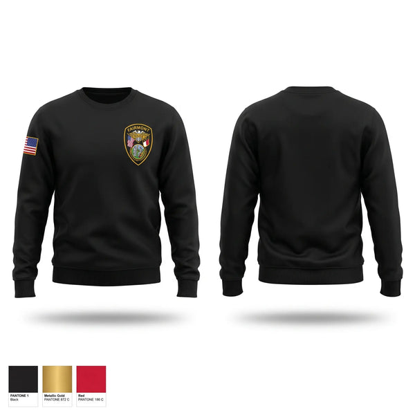 Crew Neck Sweatshirt, Fairmont Police Department, Police, Teamtime, Team time, sublimation, custom sports apparel, team uniforms, spirit wear, spiritwear, sports uniforms, custom shirts, team store, custom team store, fundraiser sports, apparel fundraiser