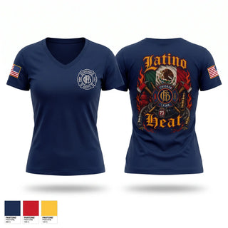 Womens Short Sleeve Vneck Shirt, Engine 73, Fire Department, Teamtime, Team time, sublimation, custom sports apparel, team uniforms, spirit wear, spiritwear, sports uniforms, custom shirts, team store, custom team store, fundraiser sports, apparel fundraiser