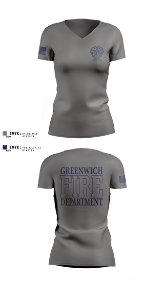 Womens Short Sleeve Vneck Shirt, Greenwich Fire Local 1042, Fire Department, Teamtime, Team time, sublimation, custom sports apparel, team uniforms, spirit wear, spiritwear, sports uniforms, custom shirts, team store, custom team store, fundraiser sports, apparel fundraiser