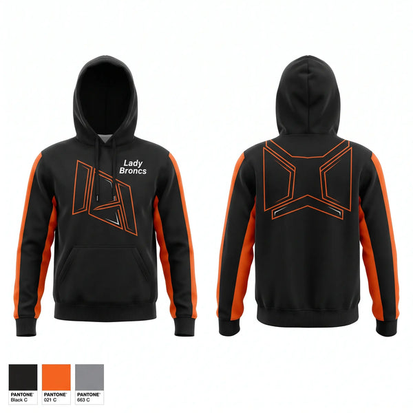 Hoodie, Lady Broncs, Women's Basketball, Teamtime, Team time, sublimation, custom sports apparel, team uniforms, spirit wear, spiritwear, sports uniforms, custom shirts, team store, custom team store, fundraiser sports, apparel fundraiser