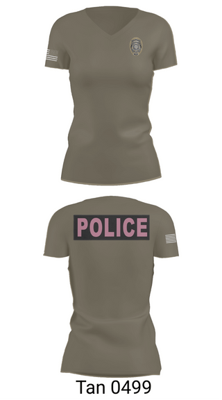 Womens Short Sleeve Vneck Shirt, Farmersville PD, Police, Teamtime, Team time, sublimation, custom sports apparel, team uniforms, spirit wear, spiritwear, sports uniforms, custom shirts, team store, custom team store, fundraiser sports, apparel fundraiser