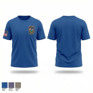 Old School Cotton Feel Shirt, Oxford Police Department, Police, Teamtime, Team time, sublimation, custom sports apparel, team uniforms, spirit wear, spiritwear, sports uniforms, custom shirts, team store, custom team store, fundraiser sports, apparel fundraiser