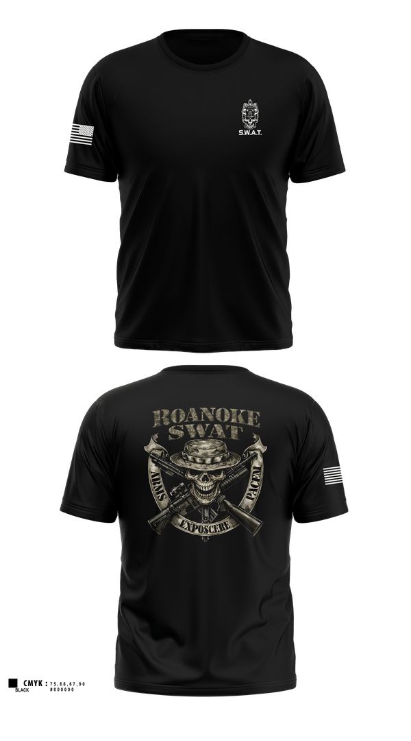 Short Sleeve Performance Shirt, Roanoke SWAT, Police, Teamtime, Team time, sublimation, custom sports apparel, team uniforms, spirit wear, spiritwear, sports uniforms, custom shirts, team store, custom team store, fundraiser sports, apparel fundraiser