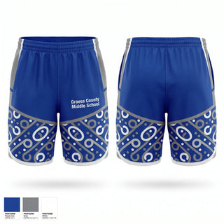 Womens Shorts, Graves County Middle School, Cheer, Teamtime, Team time, sublimation, custom sports apparel, team uniforms, spirit wear, spiritwear, sports uniforms, custom shirts, team store, custom team store, fundraiser sports, apparel fundraiser