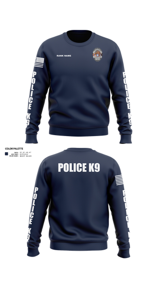 Crew Neck Sweatshirt, St George Police K9, Police, Teamtime, Team time, sublimation, custom sports apparel, team uniforms, spirit wear, spiritwear, sports uniforms, custom shirts, team store, custom team store, fundraiser sports, apparel fundraiser