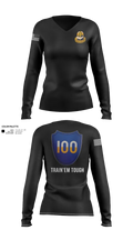 100th Training Division Women's Long Sleeve V-neck Shirt - 21