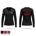 Melrose Volunteer Fire Department Women's Long Sleeve V-neck Shirt - 1