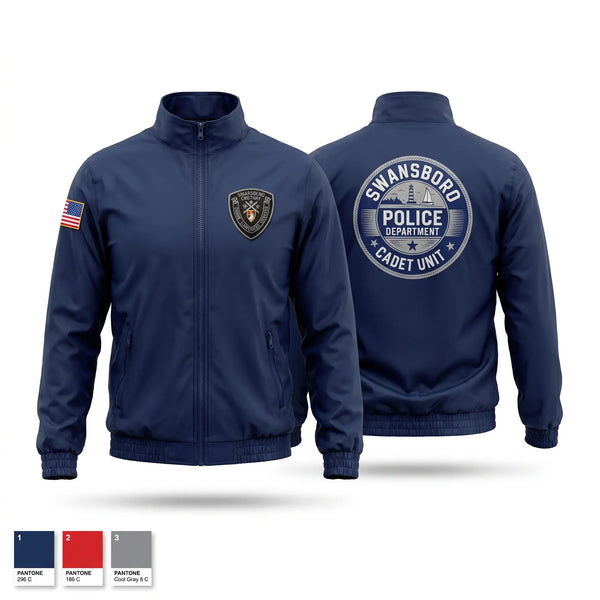 Windbreaker, Swansboro police cadets, Police, Teamtime, Team time, sublimation, custom sports apparel, team uniforms, spirit wear, spiritwear, sports uniforms, custom shirts, team store, custom team store, fundraiser sports, apparel fundraiser