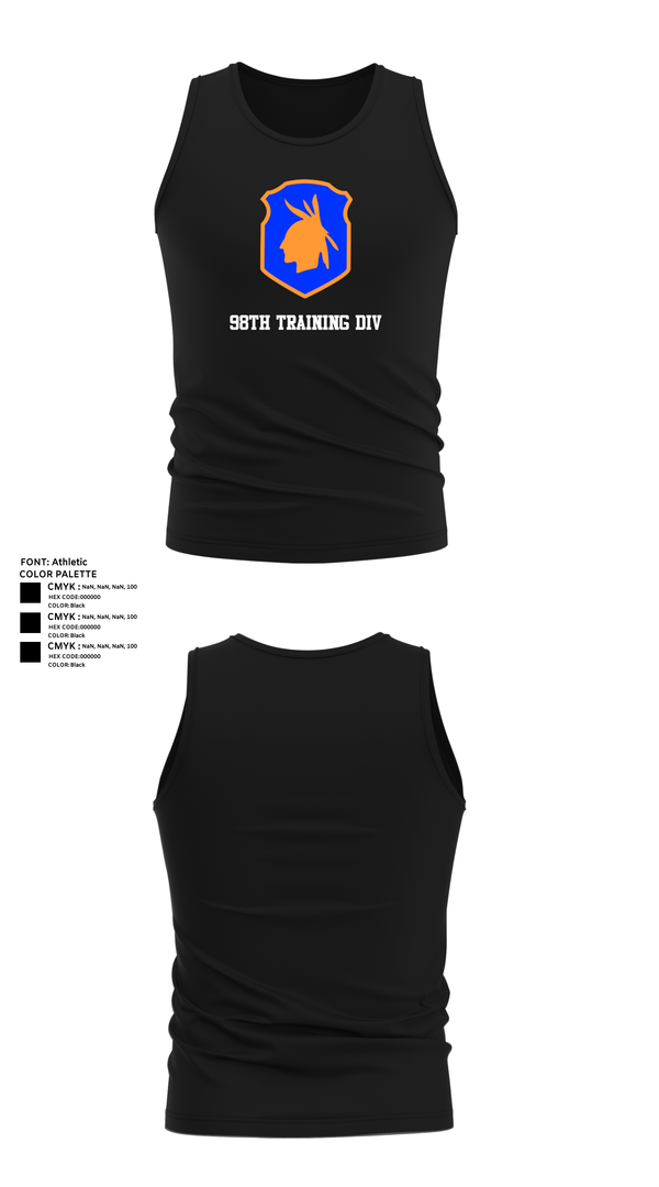 Tank Top, 98th training div, , Teamtime, Team time, sublimation, custom sports apparel, team uniforms, spirit wear, spiritwear, sports uniforms, custom shirts, team store, custom team store, fundraiser sports, apparel fundraiser