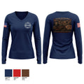 Chicago Fire Department Women's Long Sleeve V-neck Shirt - 1