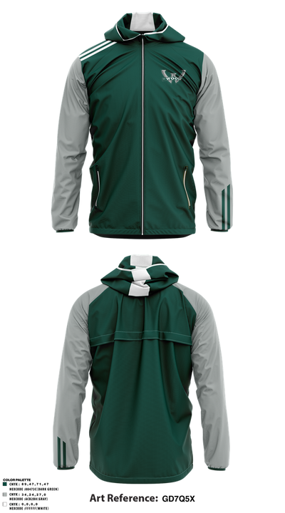 Woodland High School Wrestling 92560212 Windbreaker - 1