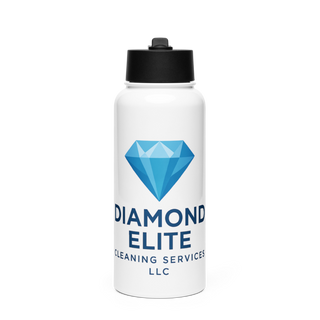 Diamond Elite Cleaning Services 61941869 Stainless Steel Water Bottle with a Straw Lid
