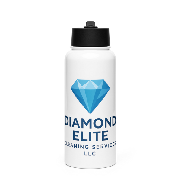 Diamond Elite Cleaning Services 61941869 Stainless Steel Water Bottle with a Straw Lid