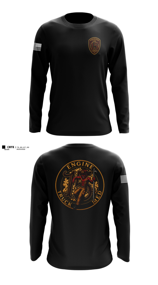 Long Sleeve Performance Shirt, Full House, Fire Department, Teamtime, Team time, sublimation, custom sports apparel, team uniforms, spirit wear, spiritwear, sports uniforms, custom shirts, team store, custom team store, fundraiser sports, apparel fundraiser