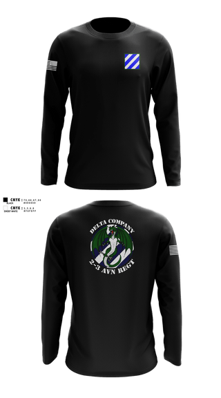 Long Sleeve Performance Shirt, D Co. 2-3 AVN REGT “Dragons”, Army, Teamtime, Team time, sublimation, custom sports apparel, team uniforms, spirit wear, spiritwear, sports uniforms, custom shirts, team store, custom team store, fundraiser sports, apparel fundraiser