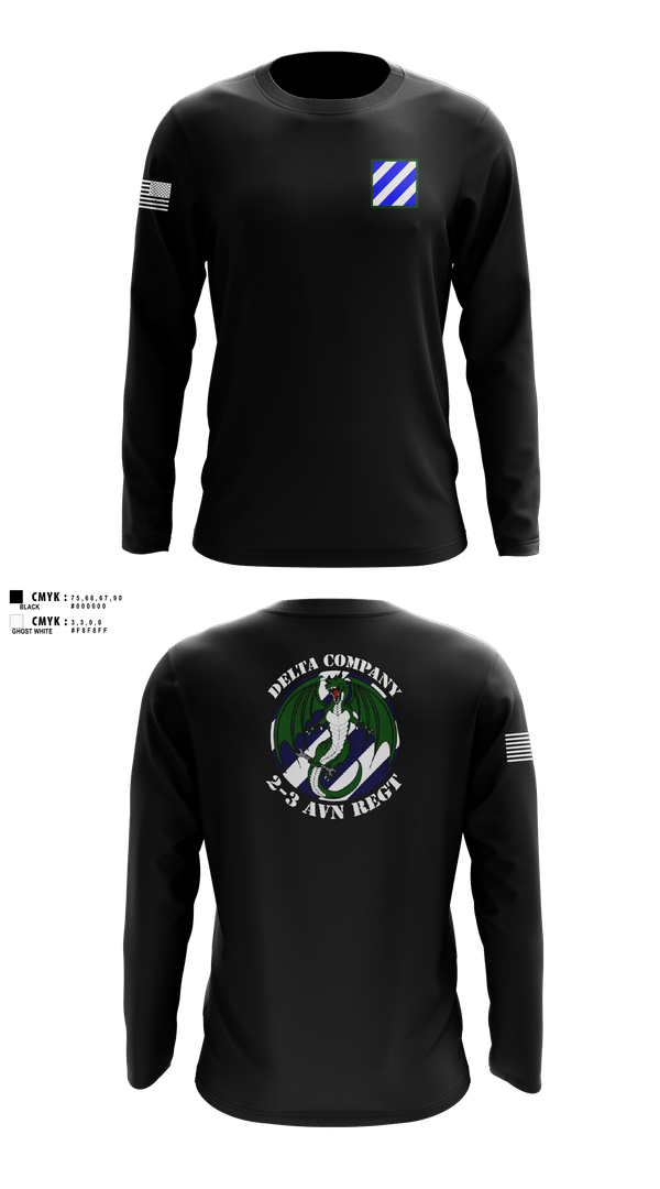 Long Sleeve Performance Shirt, D Co. 2-3 AVN REGT “Dragons”, Army, Teamtime, Team time, sublimation, custom sports apparel, team uniforms, spirit wear, spiritwear, sports uniforms, custom shirts, team store, custom team store, fundraiser sports, apparel fundraiser