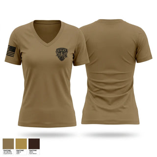 Womens Short Sleeve Vneck Shirt, Lee county swat, Marines, Teamtime, Team time, sublimation, custom sports apparel, team uniforms, spirit wear, spiritwear, sports uniforms, custom shirts, team store, custom team store, fundraiser sports, apparel fundraiser