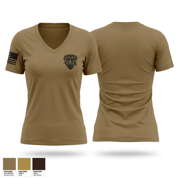Womens Short Sleeve Vneck Shirt, Lee county swat, Marines, Teamtime, Team time, sublimation, custom sports apparel, team uniforms, spirit wear, spiritwear, sports uniforms, custom shirts, team store, custom team store, fundraiser sports, apparel fundraiser