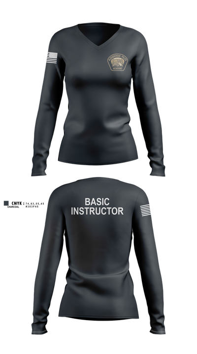 Academy- Basic Unit Women's Long Sleeve V-neck Shirt - 1