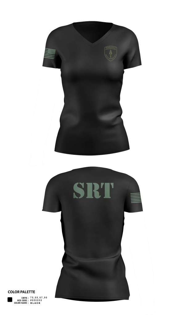 Womens Short Sleeve Vneck Shirt, Nicholasville Police Department Special Response Team, Police, Teamtime, Team time, sublimation, custom sports apparel, team uniforms, spirit wear, spiritwear, sports uniforms, custom shirts, team store, custom team store, fundraiser sports, apparel fundraiser