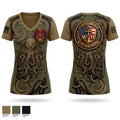 N4 Women's Short Sleeve V-neck Shirt - 1