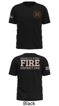 Orange County Rural District 1 Fire Department 66539276 Old School Cotton Feel Shirt - 30