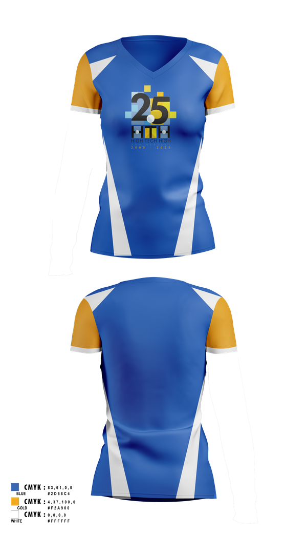 Womens Short Sleeve Vneck Shirt, High Tech High - Chula Vista Tennis, Tennis, Teamtime, Team time, sublimation, custom sports apparel, team uniforms, spirit wear, spiritwear, sports uniforms, custom shirts, team store, custom team store, fundraiser sports, apparel fundraiser