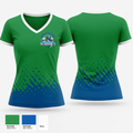 Emerald High Swim Aeroaunts 14114114 Women's Short Sleeve V-neck Shirt - 1