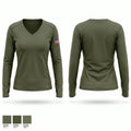 CUSTER COUNTY SHERIFF'S OFFICE Women's Long Sleeve V-neck Shirt - 1