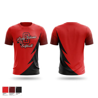 Soft Poly Tee Cotton Like Feel, Sissonville Lady Indians, Softball, Teamtime, Team time, sublimation, custom sports apparel, team uniforms, spirit wear, spiritwear, sports uniforms, custom shirts, team store, custom team store, fundraiser sports, apparel fundraiser