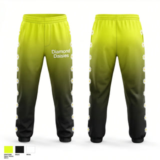 Sweatpants, Diamond Daisies, Softball, Teamtime, Team time, sublimation, custom sports apparel, team uniforms, spirit wear, spiritwear, sports uniforms, custom shirts, team store, custom team store, fundraiser sports, apparel fundraiser