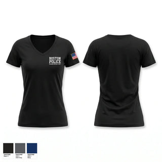 Womens Short Sleeve Vneck Shirt, Boston Police Harbor Patrol Unit, Police, Teamtime, Team time, sublimation, custom sports apparel, team uniforms, spirit wear, spiritwear, sports uniforms, custom shirts, team store, custom team store, fundraiser sports, apparel fundraiser