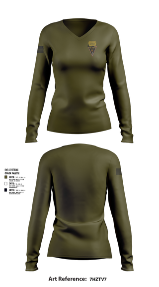 Womens Long Sleeve Vneck Shirt, MFRC Scouts, Army, Teamtime, Team time, sublimation, custom sports apparel, team uniforms, spirit wear, spiritwear, sports uniforms, custom shirts, team store, custom team store, fundraiser sports, apparel fundraiser