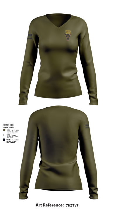 MFRC Scouts 19944297 Women's Long Sleeve V-neck Shirt - 103