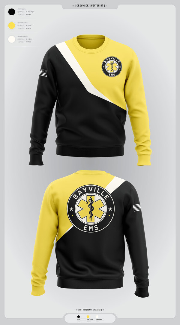 Crew Neck Sweatshirt, Bayville EMS, , Teamtime, Team time, sublimation, custom sports apparel, team uniforms, spirit wear, spiritwear, sports uniforms, custom shirts, team store, custom team store, fundraiser sports, apparel fundraiser