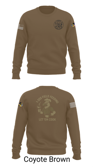 Crew Neck Sweatshirt, 1-320th, , Teamtime, Team time, sublimation, custom sports apparel, team uniforms, spirit wear, spiritwear, sports uniforms, custom shirts, team store, custom team store, fundraiser sports, apparel fundraiser
