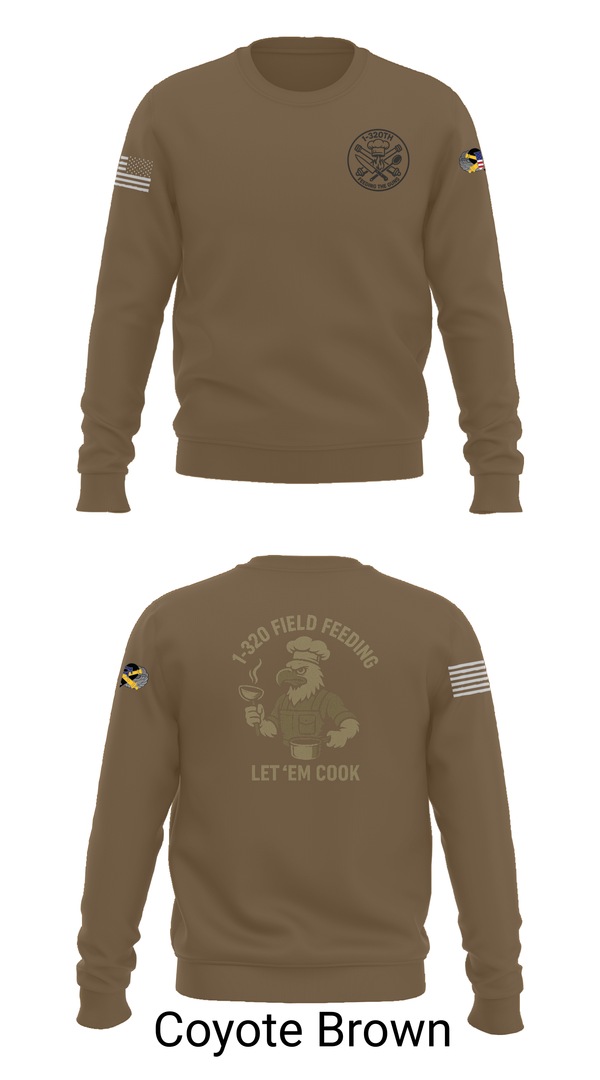Crew Neck Sweatshirt, 1-320th, , Teamtime, Team time, sublimation, custom sports apparel, team uniforms, spirit wear, spiritwear, sports uniforms, custom shirts, team store, custom team store, fundraiser sports, apparel fundraiser