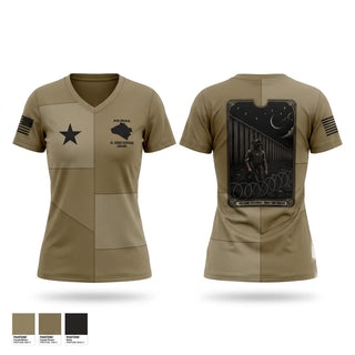 Womens Short Sleeve Vneck Shirt, 961st ECC, Army, Teamtime, Team time, sublimation, custom sports apparel, team uniforms, spirit wear, spiritwear, sports uniforms, custom shirts, team store, custom team store, fundraiser sports, apparel fundraiser