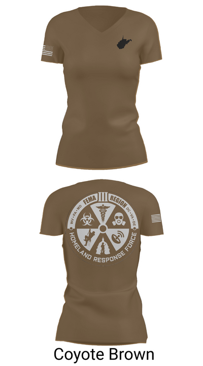 Region 3 Homeland Response Force 34212172 Women's Short Sleeve V-neck Shirt - 8