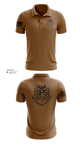 Short Sleeve Performance Polo, SHEPHERD PROTECTION SERVICES, , Teamtime, Team time, sublimation, custom sports apparel, team uniforms, spirit wear, spiritwear, sports uniforms, custom shirts, team store, custom team store, fundraiser sports, apparel fundraiser