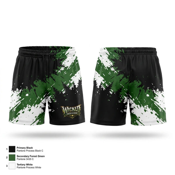 Athletic Shorts With Pockets, Wicked Cheer Academy, Cheer, Teamtime, Team time, sublimation, custom sports apparel, team uniforms, spirit wear, spiritwear, sports uniforms, custom shirts, team store, custom team store, fundraiser sports, apparel fundraiser