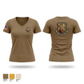 159 Fighter Wing Fuel Shop Women's Short Sleeve V-neck Shirt - 1