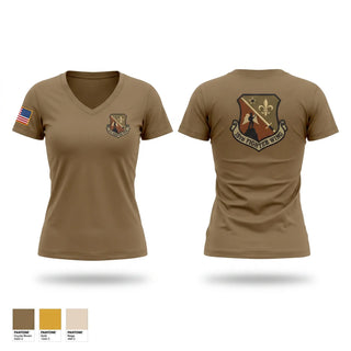 Womens Short Sleeve Vneck Shirt, 159 Fighter Wing Fuel Shop, National Guard, Teamtime, Team time, sublimation, custom sports apparel, team uniforms, spirit wear, spiritwear, sports uniforms, custom shirts, team store, custom team store, fundraiser sports, apparel fundraiser