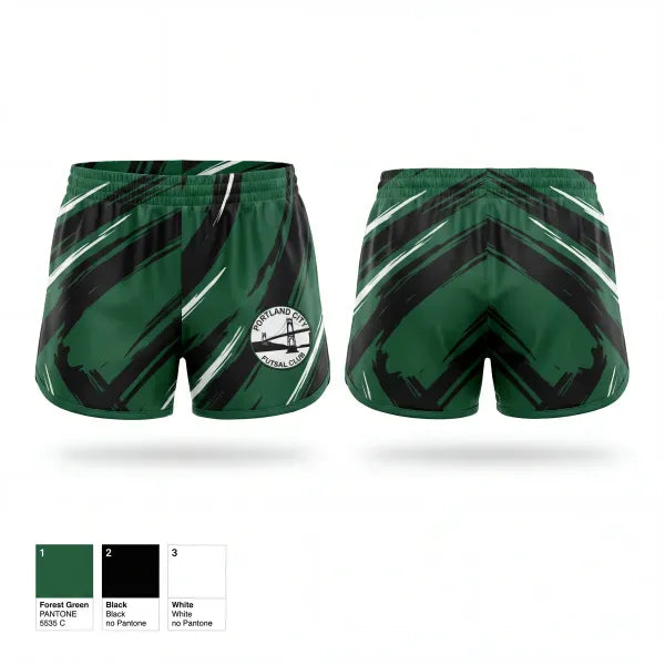 Womens Shorts, Portland City Futsal Club, Men's Soccer, Teamtime, Team time, sublimation, custom sports apparel, team uniforms, spirit wear, spiritwear, sports uniforms, custom shirts, team store, custom team store, fundraiser sports, apparel fundraiser