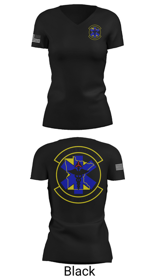 Womens Short Sleeve Vneck Shirt, Civil Air Patrol Minnesota Wing Health Service, Air Force, Teamtime, Team time, sublimation, custom sports apparel, team uniforms, spirit wear, spiritwear, sports uniforms, custom shirts, team store, custom team store, fundraiser sports, apparel fundraiser