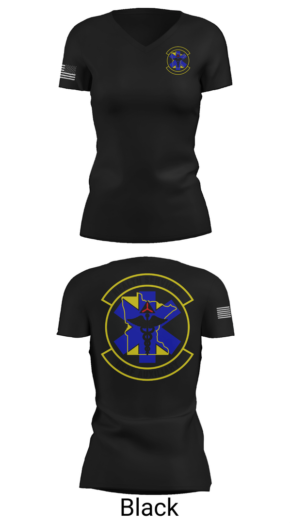 Womens Short Sleeve Vneck Shirt, Civil Air Patrol Minnesota Wing Health Service, Air Force, Teamtime, Team time, sublimation, custom sports apparel, team uniforms, spirit wear, spiritwear, sports uniforms, custom shirts, team store, custom team store, fundraiser sports, apparel fundraiser