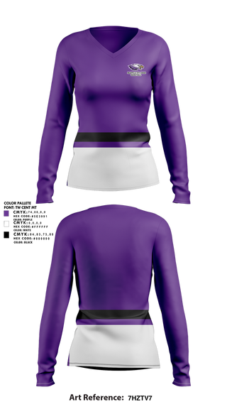 Womens Long Sleeve Vneck Shirt, Meadville R-IV Junior High School Basketball, Women's Basketball, Teamtime, Team time, sublimation, custom sports apparel, team uniforms, spirit wear, spiritwear, sports uniforms, custom shirts, team store, custom team store, fundraiser sports, apparel fundraiser