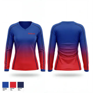 Womens Long Sleeve Vneck Shirt, Ambush, Baseball, Teamtime, Team time, sublimation, custom sports apparel, team uniforms, spirit wear, spiritwear, sports uniforms, custom shirts, team store, custom team store, fundraiser sports, apparel fundraiser