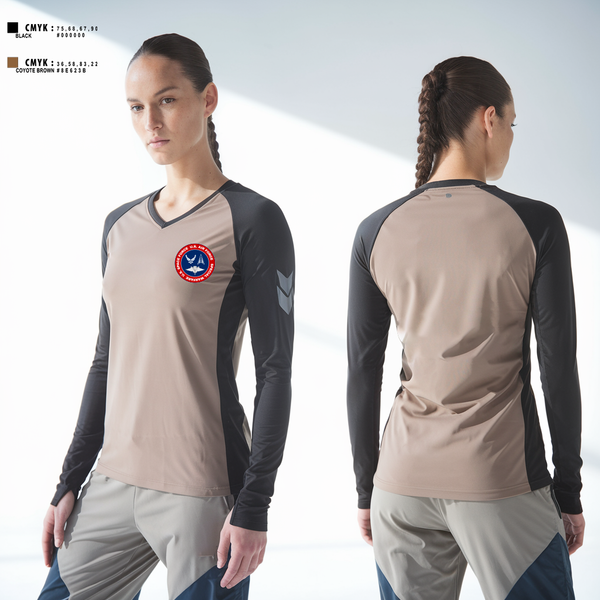 Womens Long Sleeve Vneck Shirt, 332 RCS, , Teamtime, Team time, sublimation, custom sports apparel, team uniforms, spirit wear, spiritwear, sports uniforms, custom shirts, team store, custom team store, fundraiser sports, apparel fundraiser