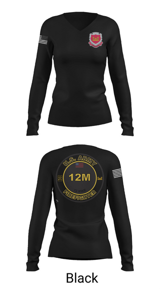 Womens Long Sleeve Vneck Shirt, 1153rd Firefighter Unit, , Teamtime, Team time, sublimation, custom sports apparel, team uniforms, spirit wear, spiritwear, sports uniforms, custom shirts, team store, custom team store, fundraiser sports, apparel fundraiser